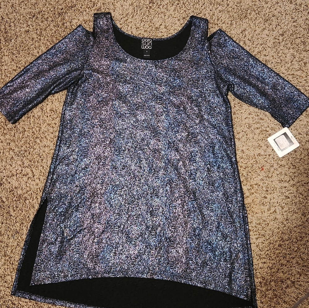 Shimmery long blouse